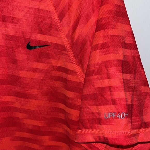 Nike Dri-Fit Digital Digi Camo Block Tennis T Shirt Print Neon Red M Classic - Picture 2 of 4
